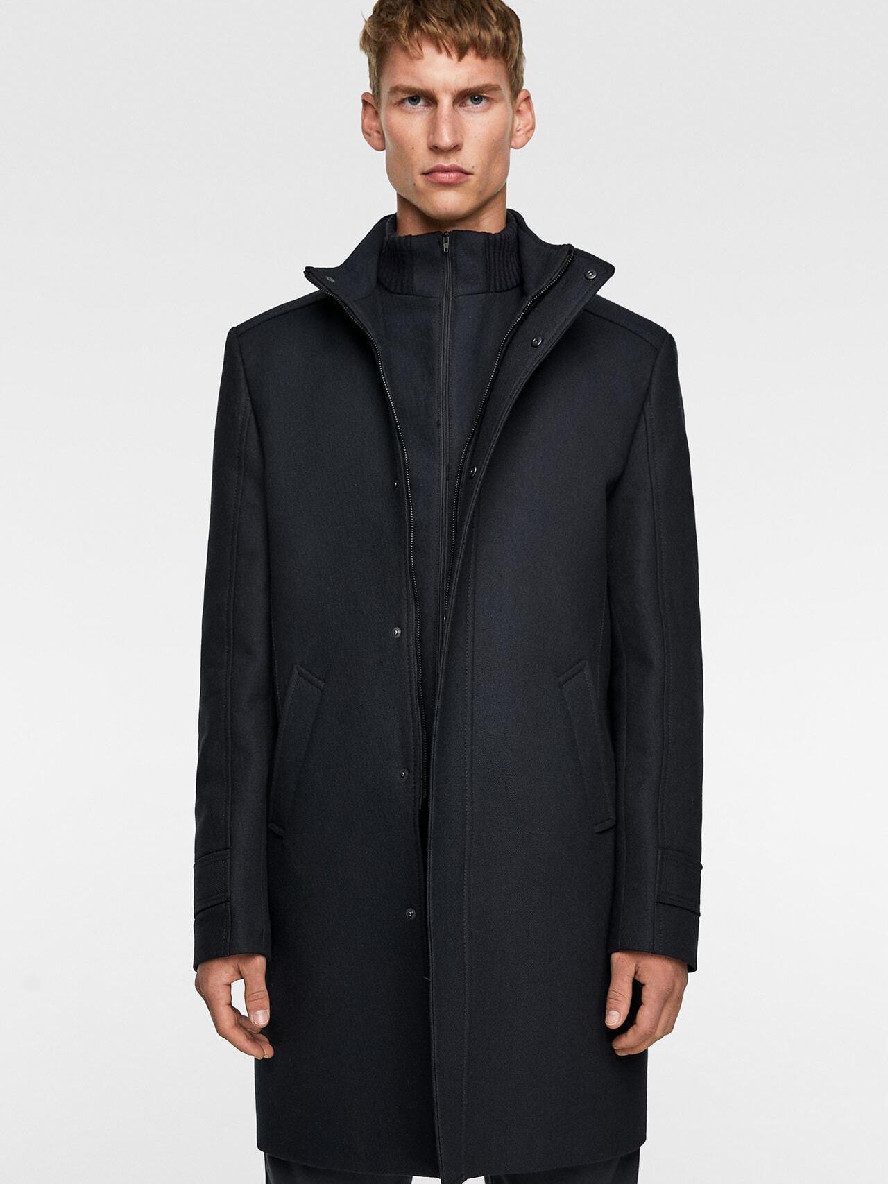 

Пальто Zara XAZ265983KVDX  Темно-синее, Пальто Zara XAZ265983KVDX S Темно-синее