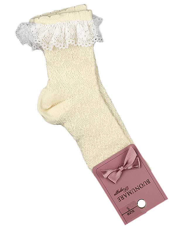 

Носочки ажурные для девочки UCS M0C0102-0853 7 years (стопа 19 - 19.5) см молочный