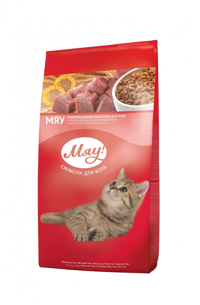 

Сухой корм для кошек МЯУ с индейкой и садовой травой 14кг