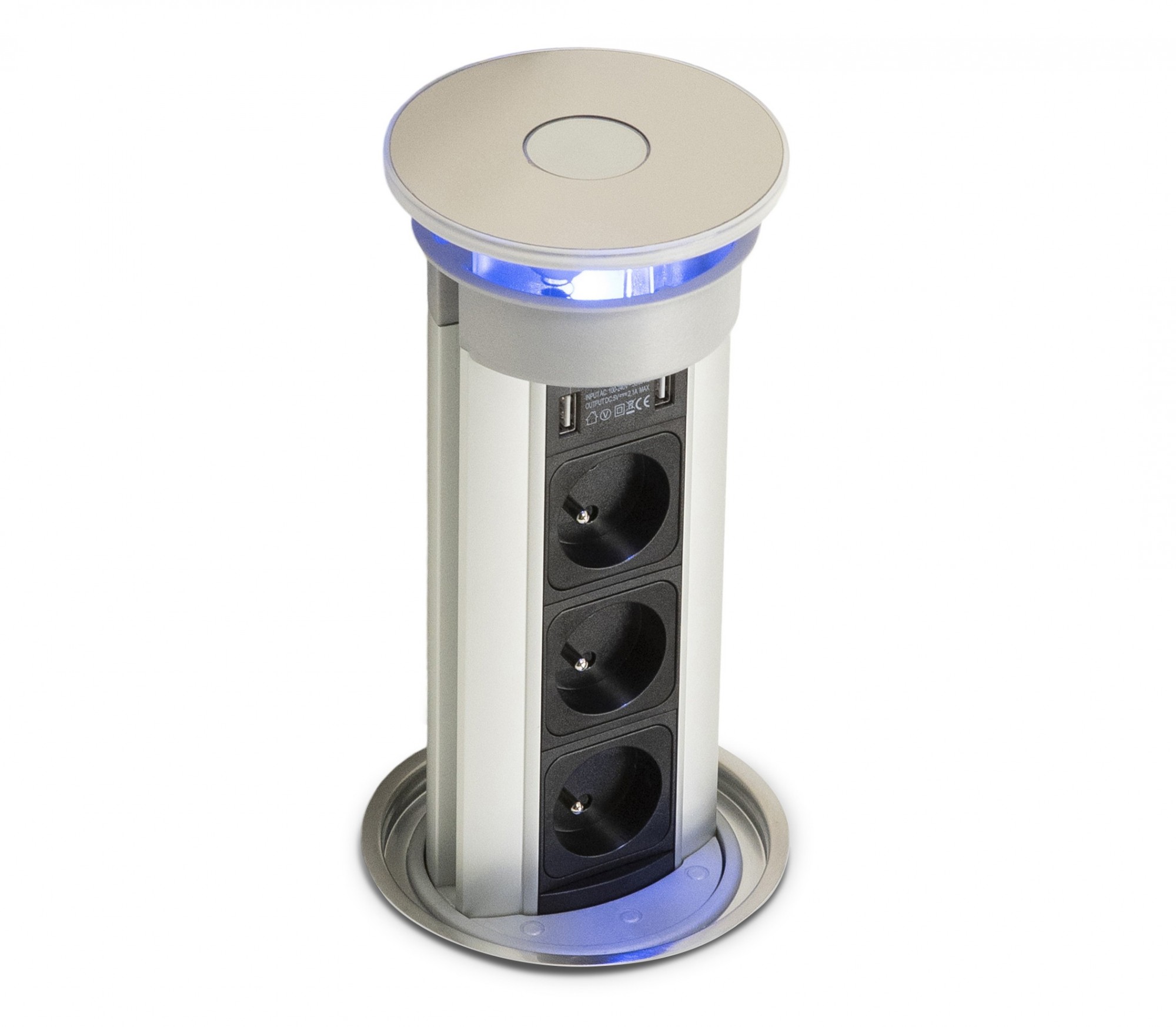 

Выдвижной розеточный блок ASA VersaLux 3x220 2xUSB LED нержавейка алюминий (060.13F.00001)