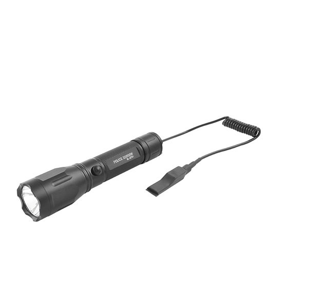 

Фонарь Police QF01-XPE, под ружье, вынос. кнопка, ЗУ 220V/12V, 1x18650/3xAAA