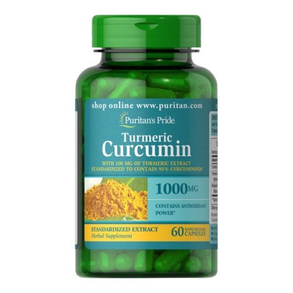 

Натуральные добавки Puritan's Pride Turmeric Curcumin 1000мг (Куркумин) 60 капсул