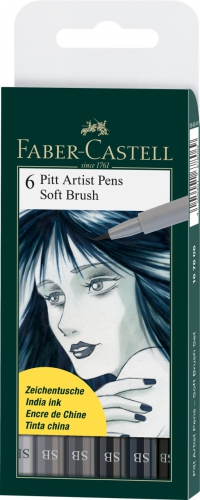 

Набор маркеров 6шт. PITT Soft Brush Faber-Castell