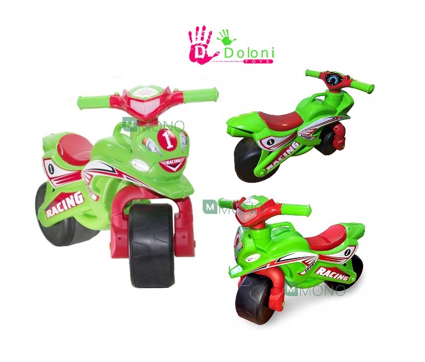

Детский мотоцикл беговел музыкальный гоночный Active Baby Rasing DOLONI TOYS Зеленый с красным (483-73)