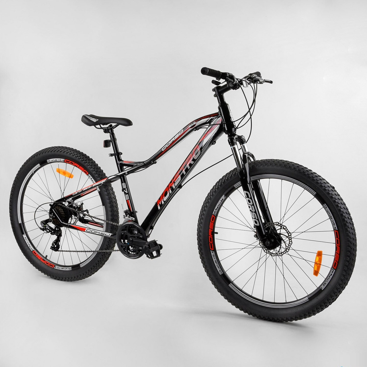 

Велосипед Спортивный 27.5" "CORSO" "Monstro" Black/Gray