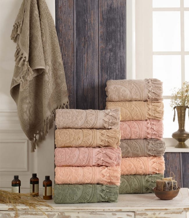 

Набор махровых полотенец Sikel жаккард Hitit 30*50 6 шт (ts-02866)