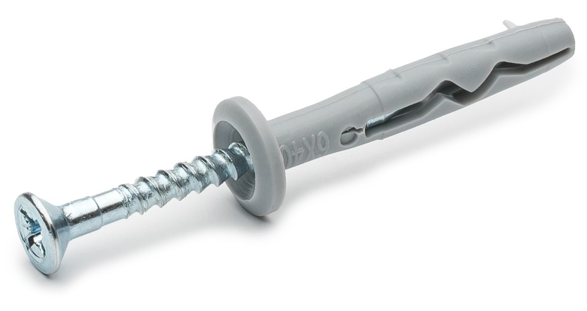 

Дюбель с забивным шурупом для быстрого монтажа 6х60 мм гриб SMK Wkret-Met 200 шт.