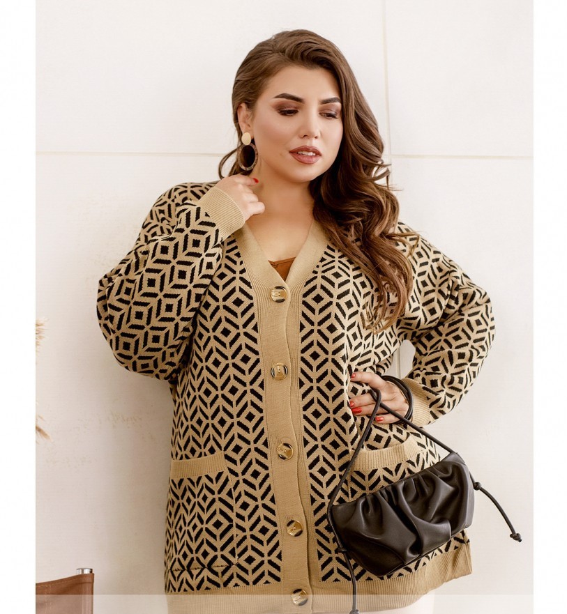 

Кофта Minova 12478 Універсальний 50-60 Бежева