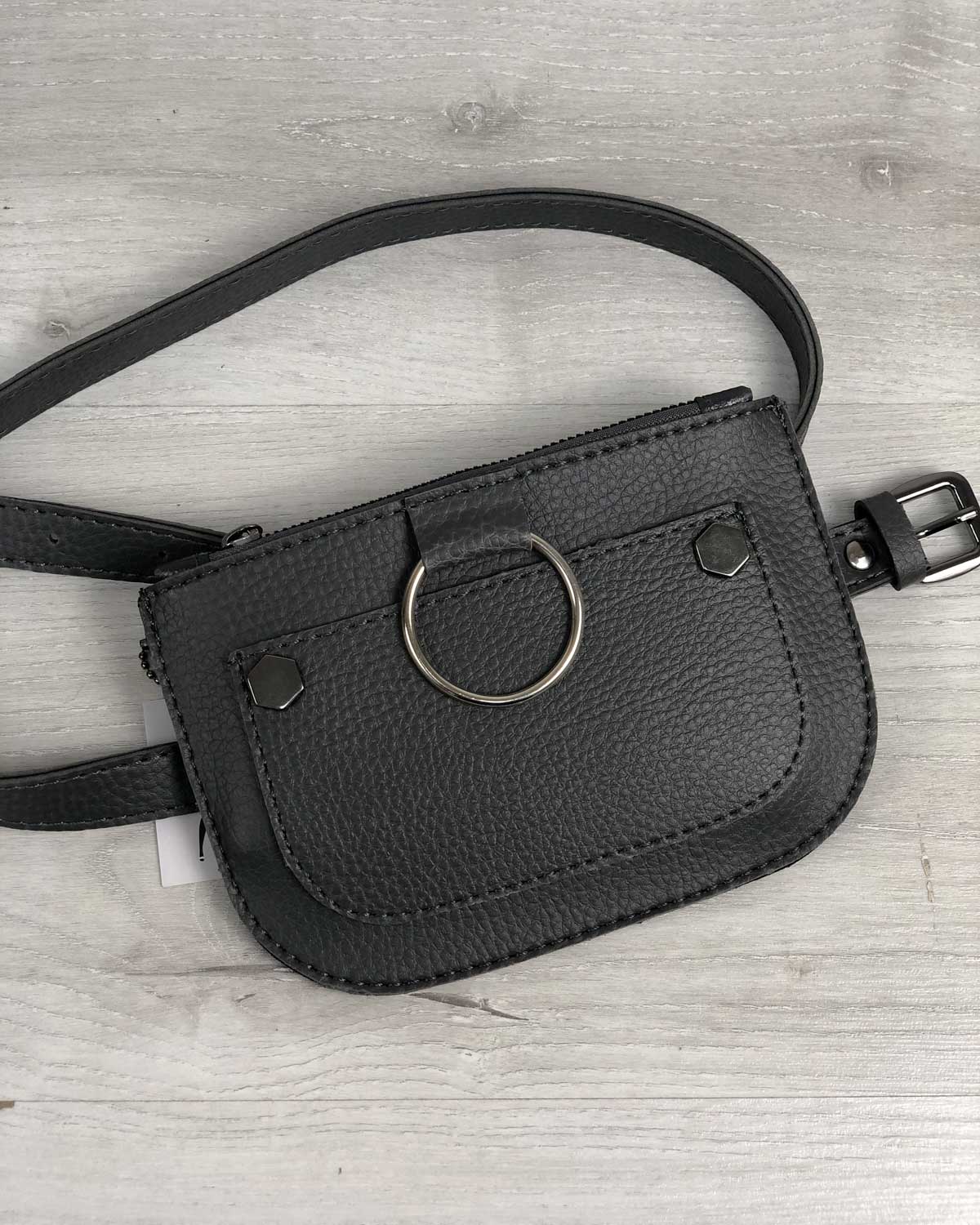 

Женская сумка на пояс WeLassie Кэти серого цвета