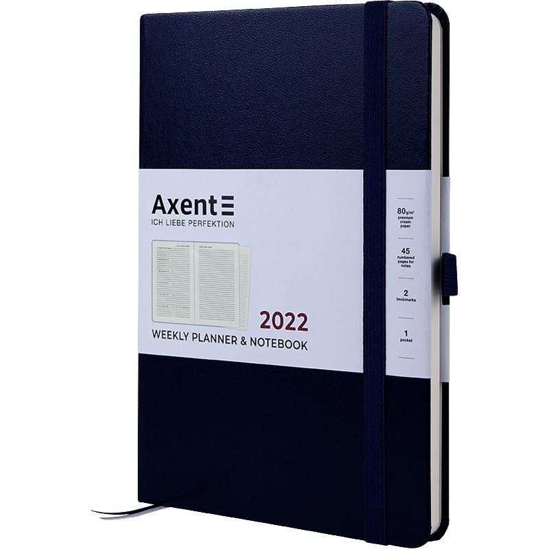 

Еженедельник 2022 Prime Strong 145х210 в твёрдой обложке Синий Axent