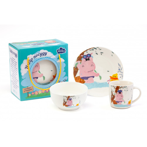 

Детский набор для завтрака Milika Swim Hippo M0690-KS-2004 3пр