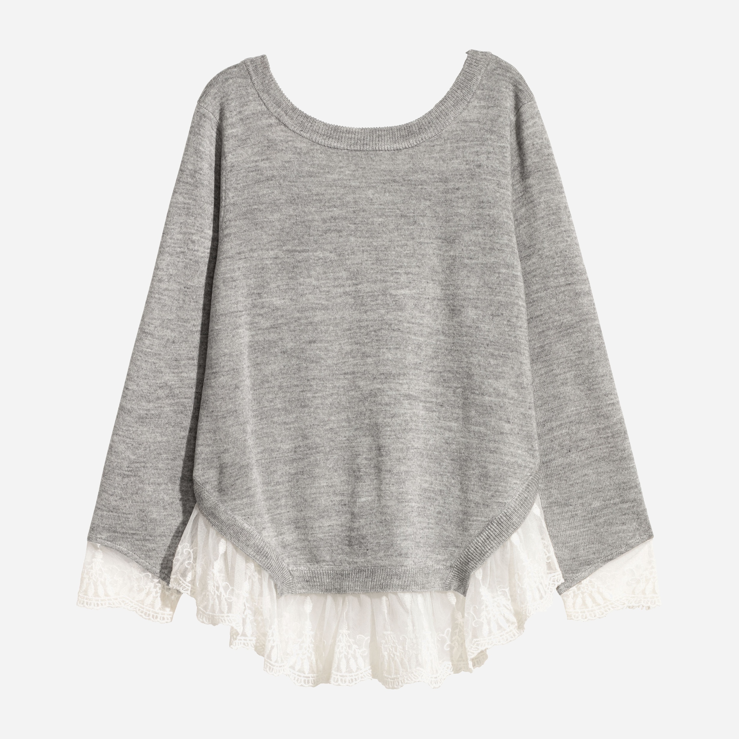 

Джемпер H&M XAZ097493XUDX L Серый с белым