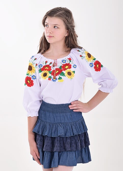 

Блуза Золотко біла 158 см