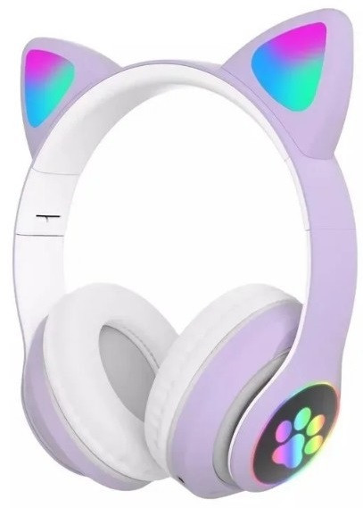 

Наушники Bluetooth Cat Ear VZV-23M 7695 с подсветкой, фиолетовые Без бренда