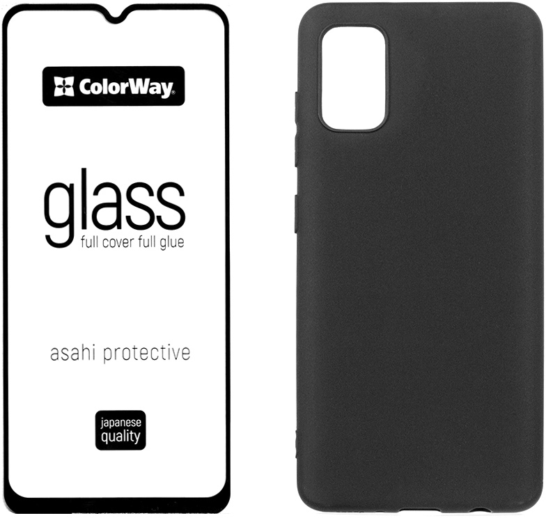 

Комплект панель + стекло ColorWay TPU для Samsung Galaxy A03s матовая Black (CW-BGCTMSGA037-BK)