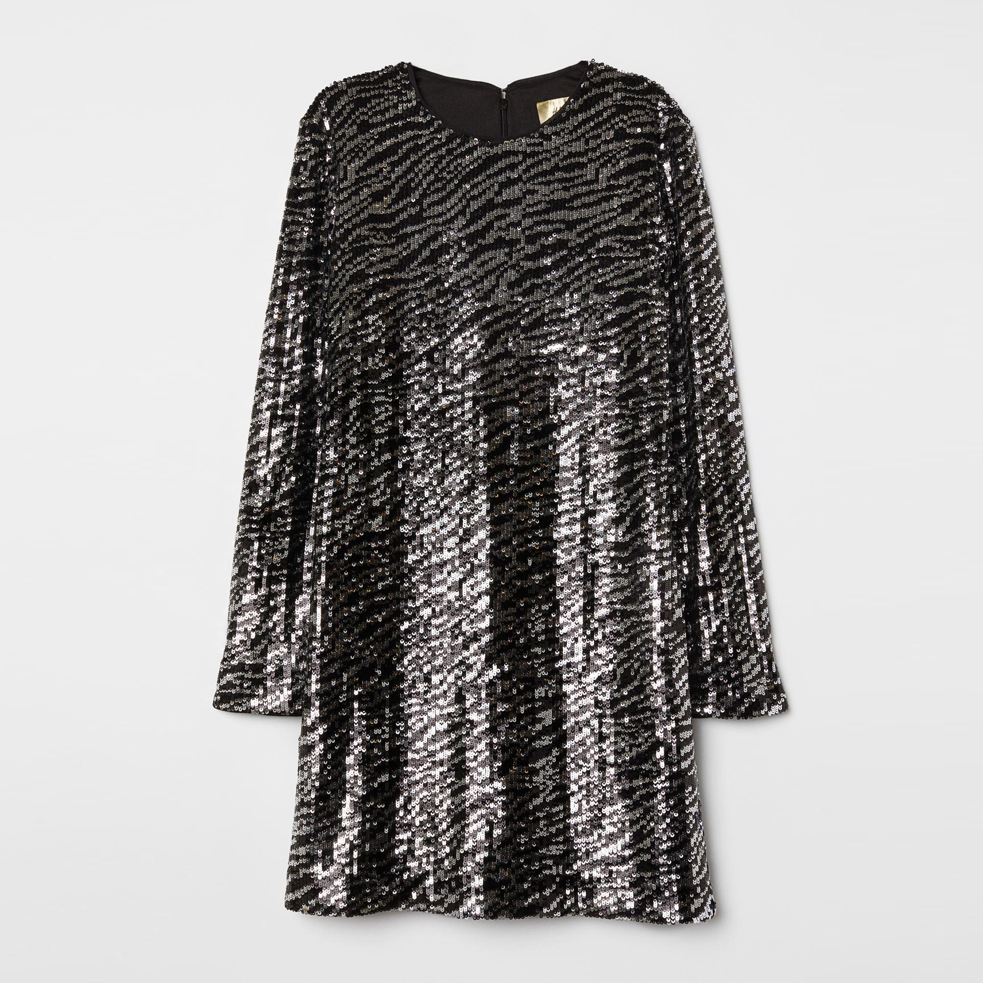 

Платье H&M XAZ234574NNEE 34 Черное с серебристым