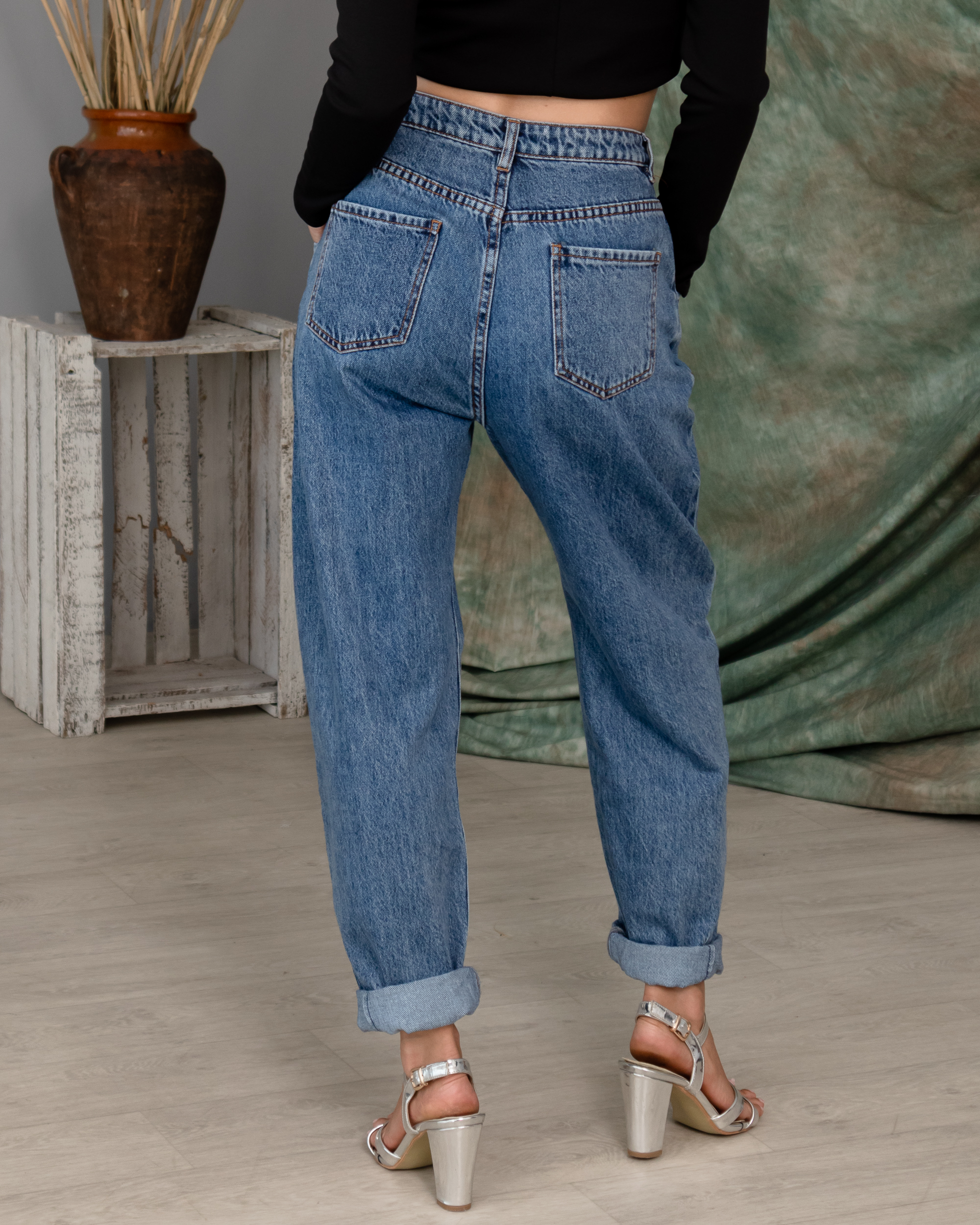 

Джинсы бананы Just Style СинийL