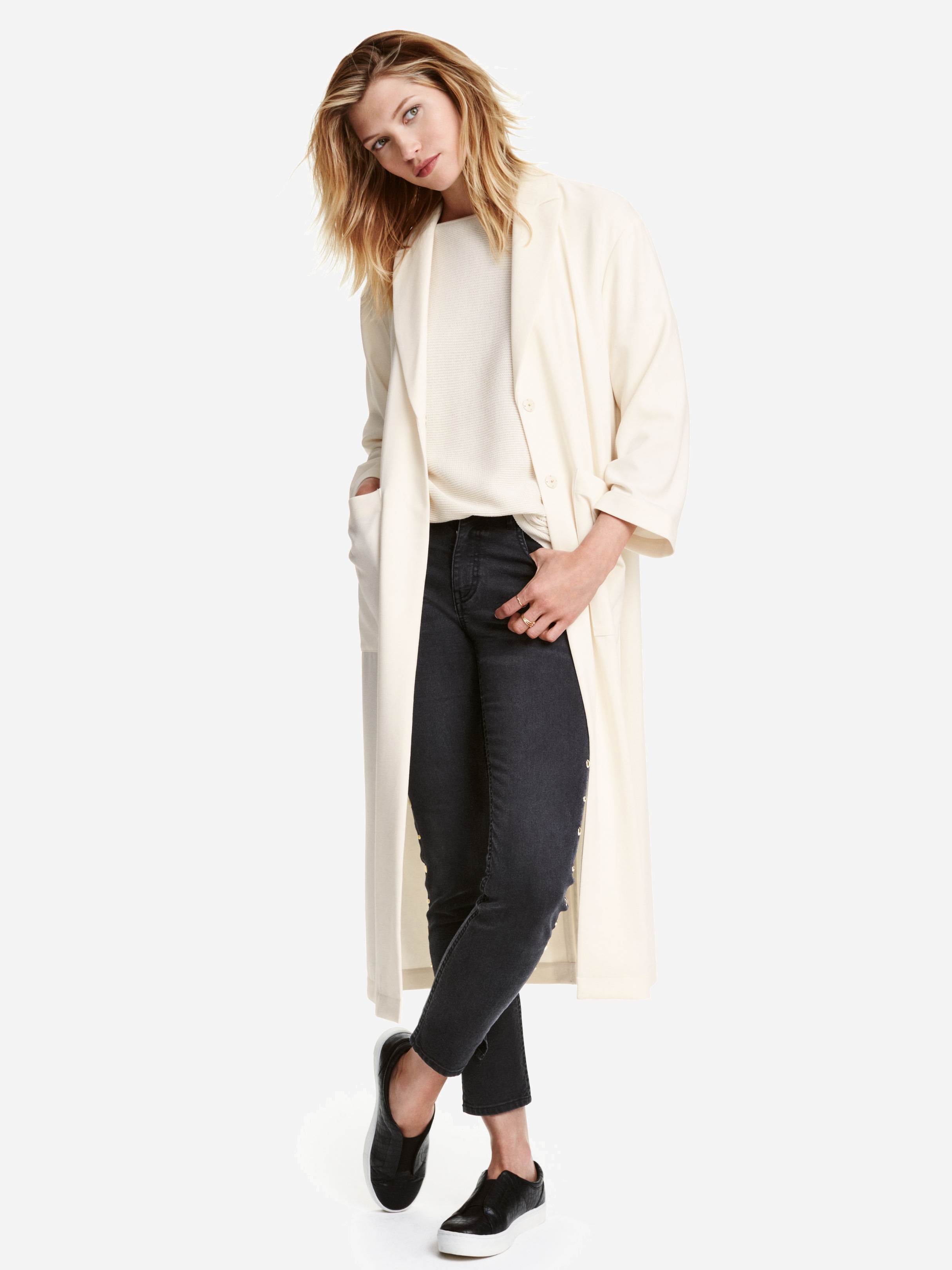 

Тренч H&M XAZ064128MDCE 34 Молочный