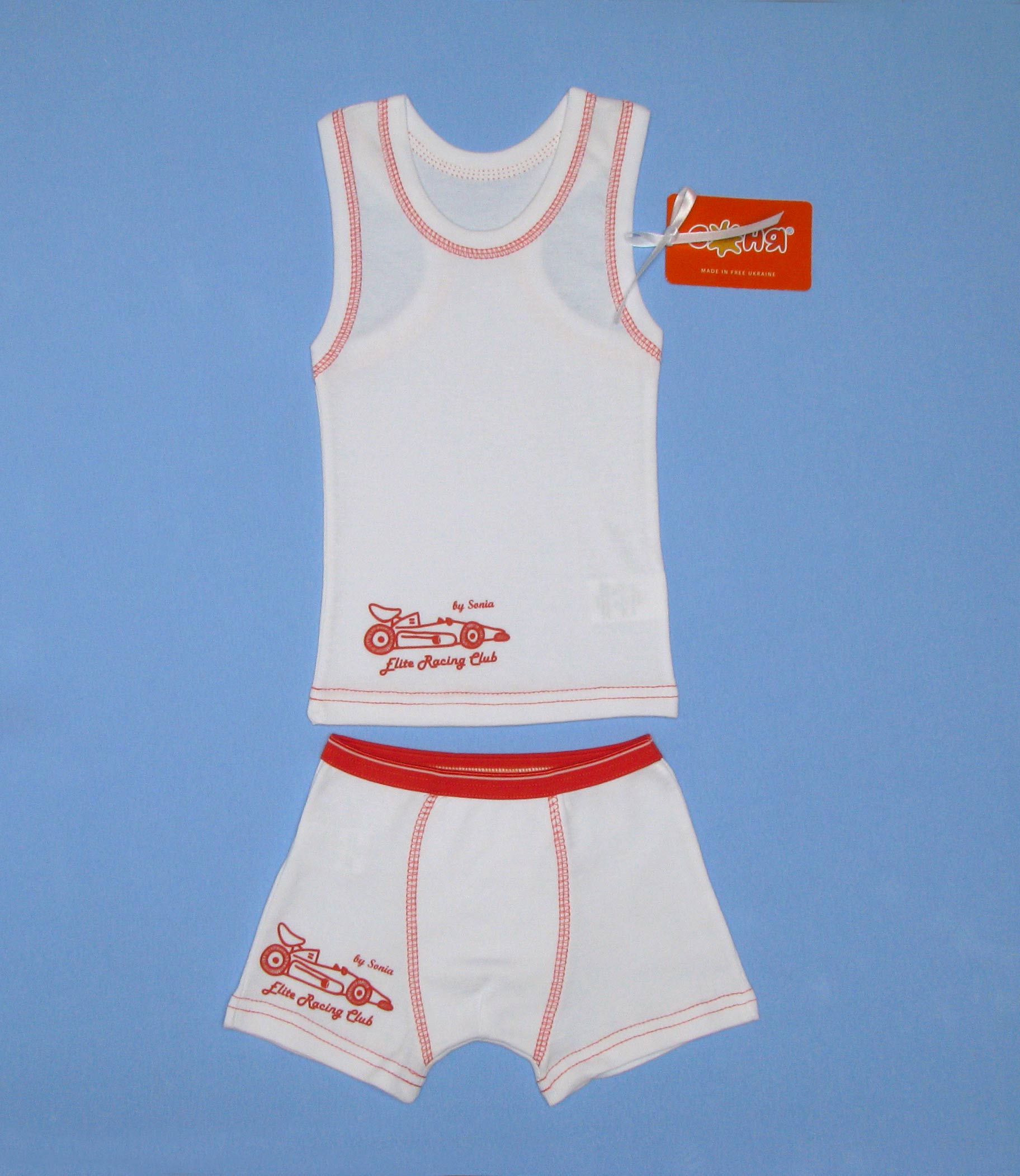 

Комплект для хлопчиків(боксер)"Авто" Соня білий 5159 010202, 92 (2 роки)