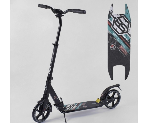 

Двухколесный самокат Best Scooter c 2 амортизаторами и зажимом руля 22788, Черный