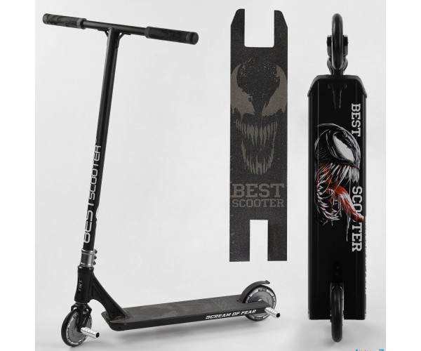 

Трюковый самокат Best Scooter SIMBIOTE, HIC-система, ПЕГИ, алюминиевый диск и дека, колёса 120мм PU, 61375, Черный