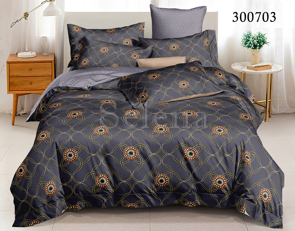 

Комплект постельного белья Selena Сатин Чудесный узор евро 300703