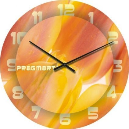 

Часы настенные "Апельсины, цитрусы" оранжевые бесшумные Pragmart-263-300 [Стекло, механизм Hermle] 45х45 см