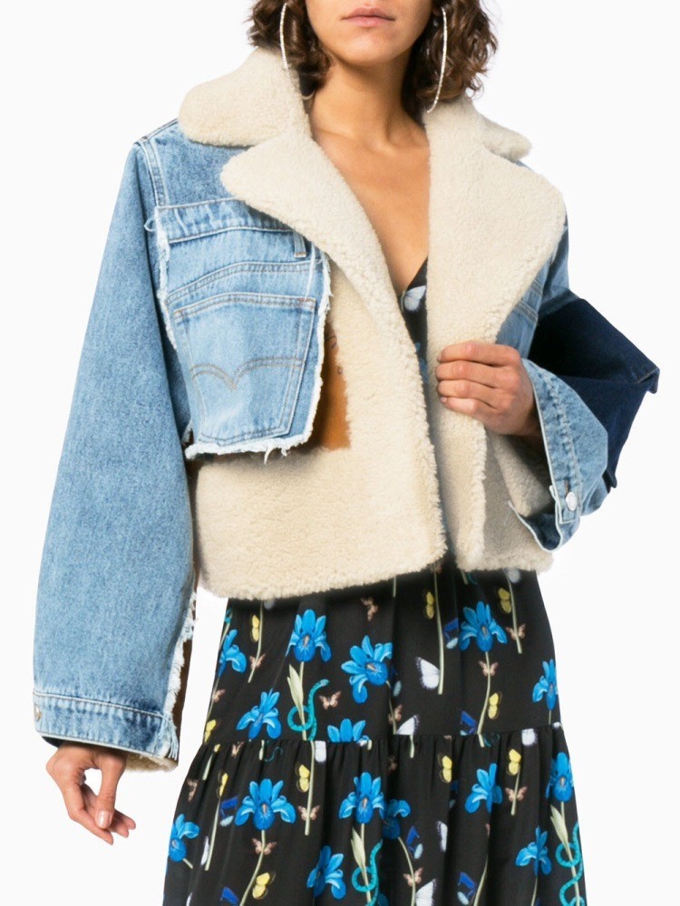 

Куртка джинсовая женская дубленка Jeans голубая, Куртка джинсовая женская дубленка Jeans голубая L