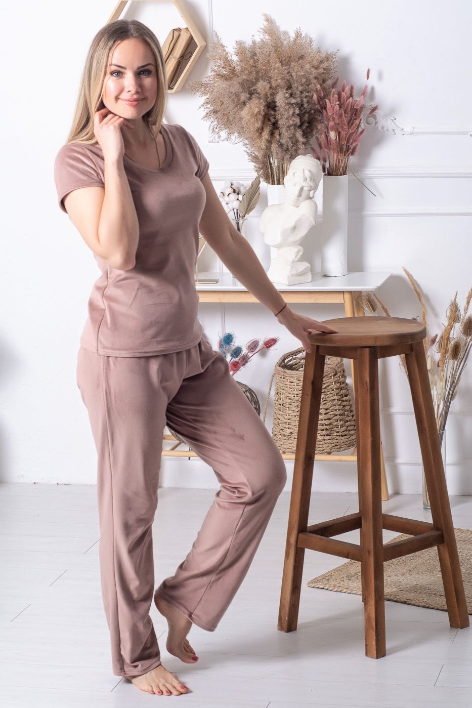 

Футболка + брюки MiaNaGreen П1401 S (42-44) Бежевий