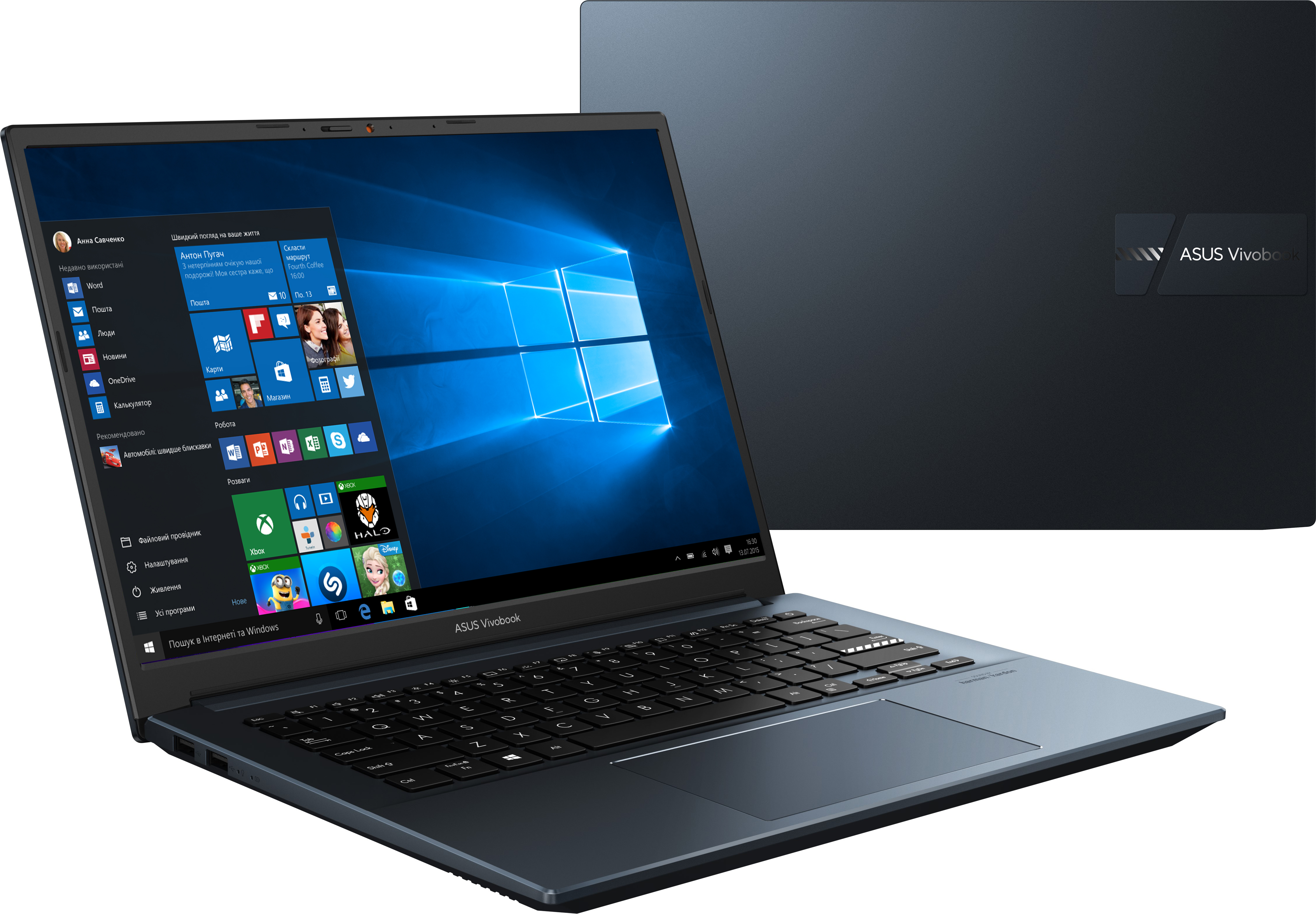 Ноутбук asus vivobook 16x синий