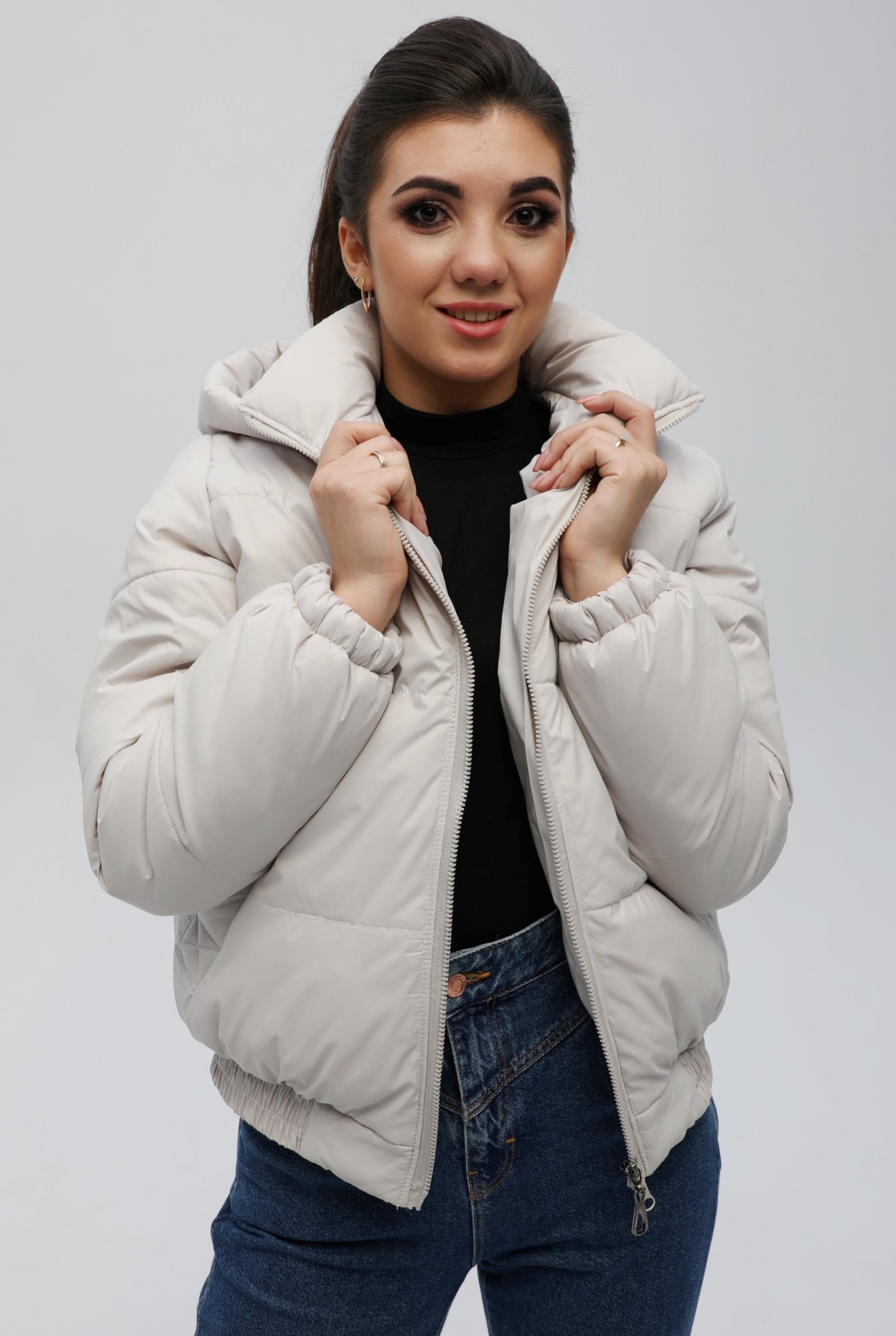 

Куртка Exclusive moda М-072  Жемчужный, Куртка Exclusive moda М-072 44 Жемчужный