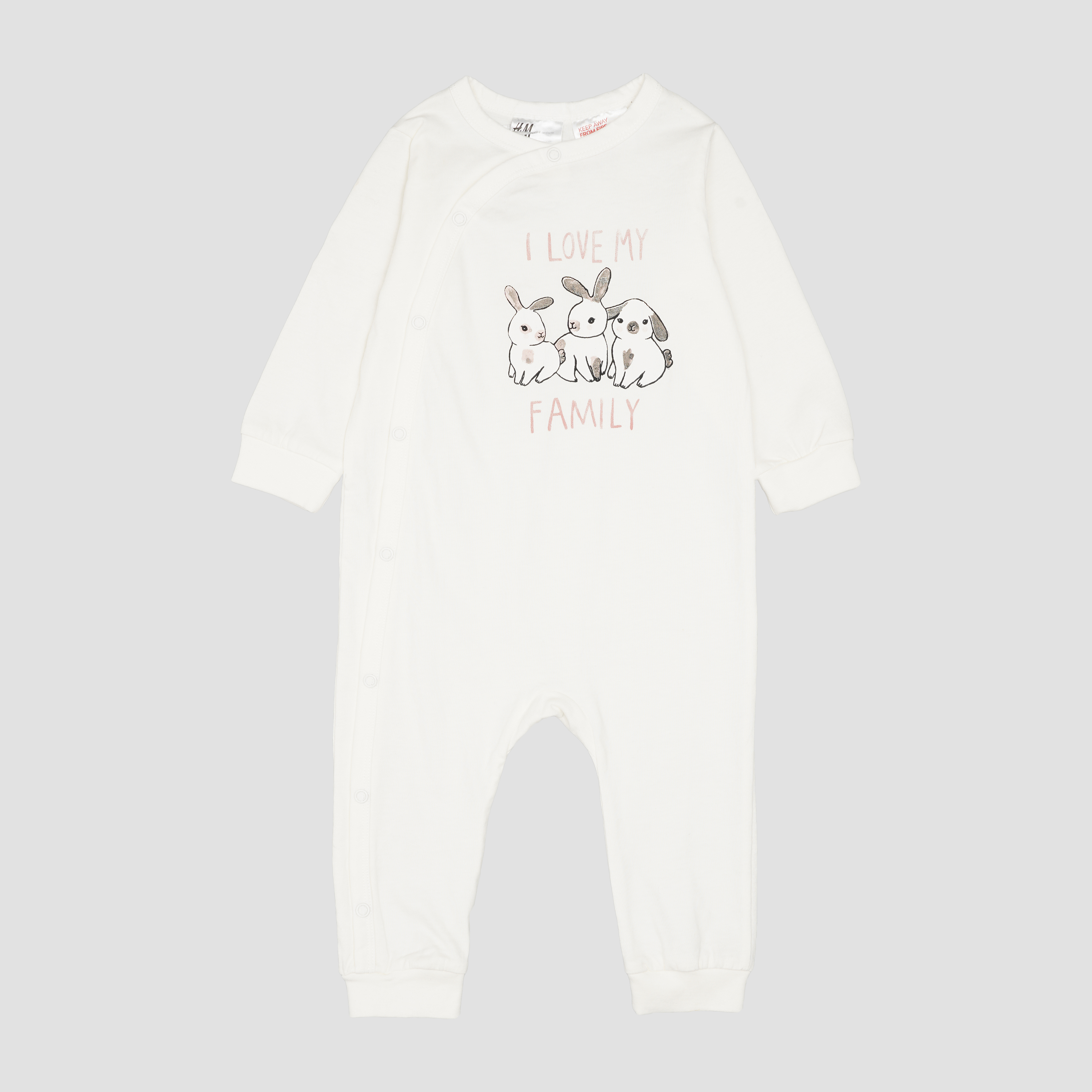 

Пижама H&M 74см белый кролики 18077691022