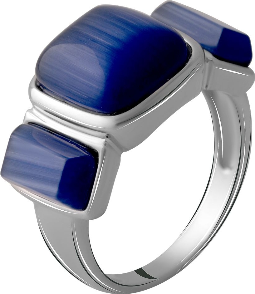 

Серебряное кольцо SilverBreeze с кошачим глазом 2054511 17 размер, 17 размер