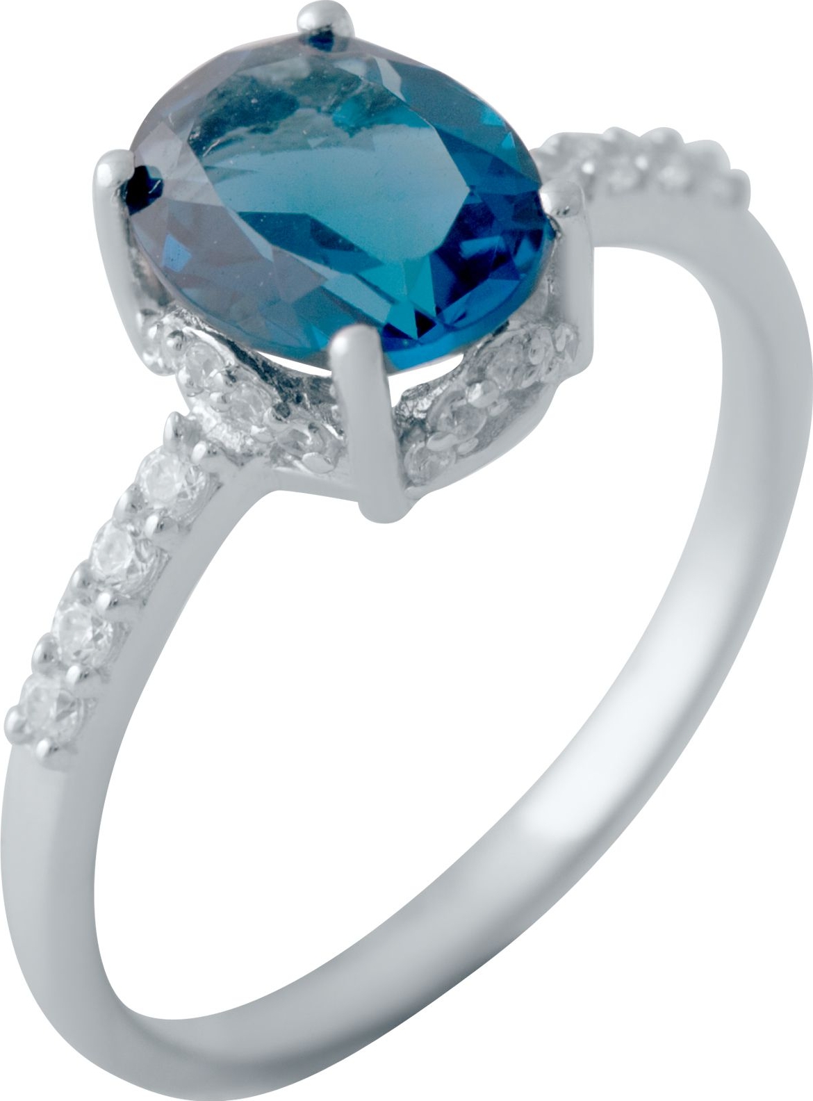 

Серебряное кольцо SilverBreeze с натуральным топазом Лондон Блю 1.98ct 2041207 17.5 размер, 17.5 размер