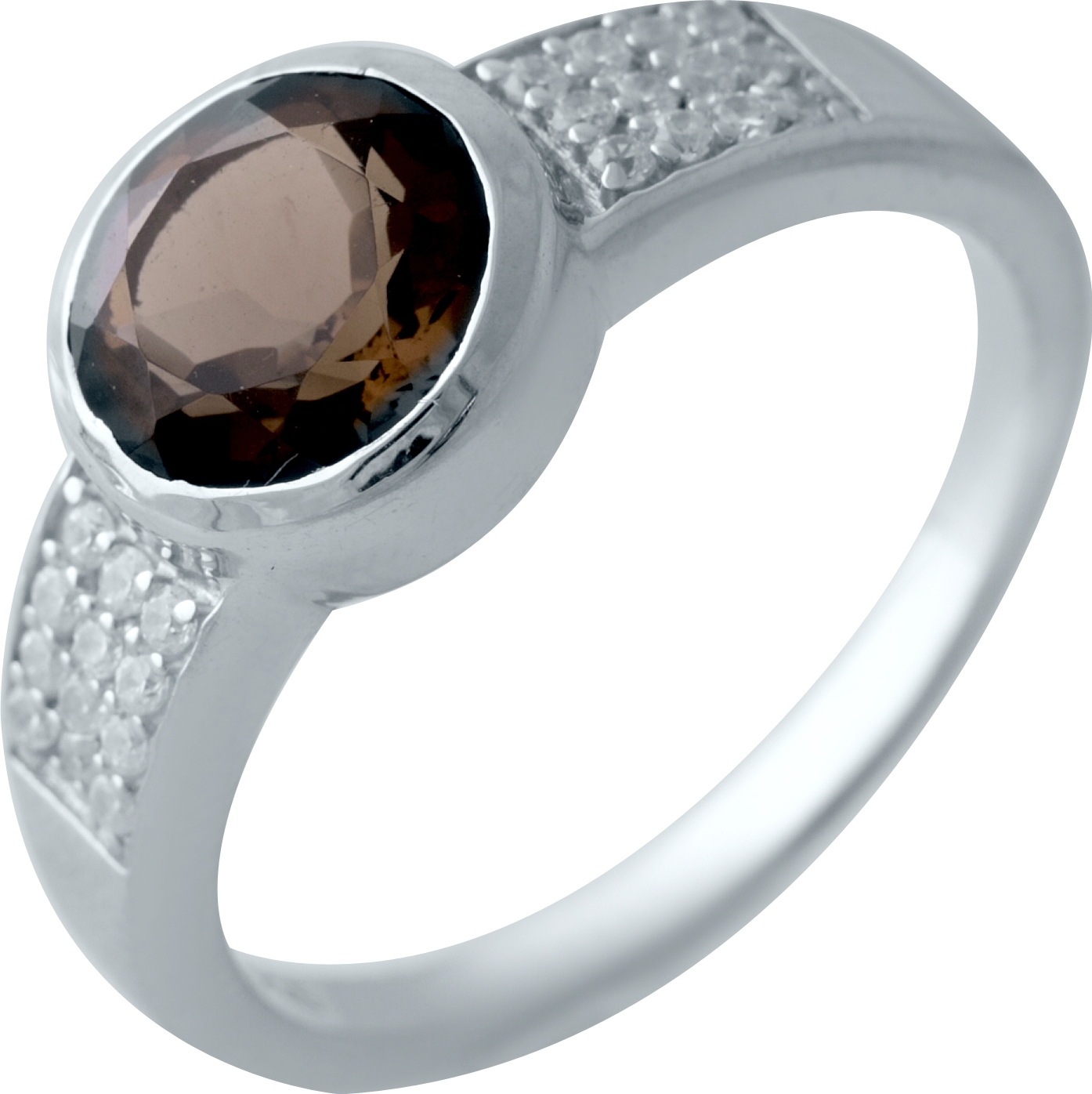 

Серебряное кольцо SilverBreeze с натуральным раухтопазом димчатим кварцем 2025351 17 размер, 17 размер