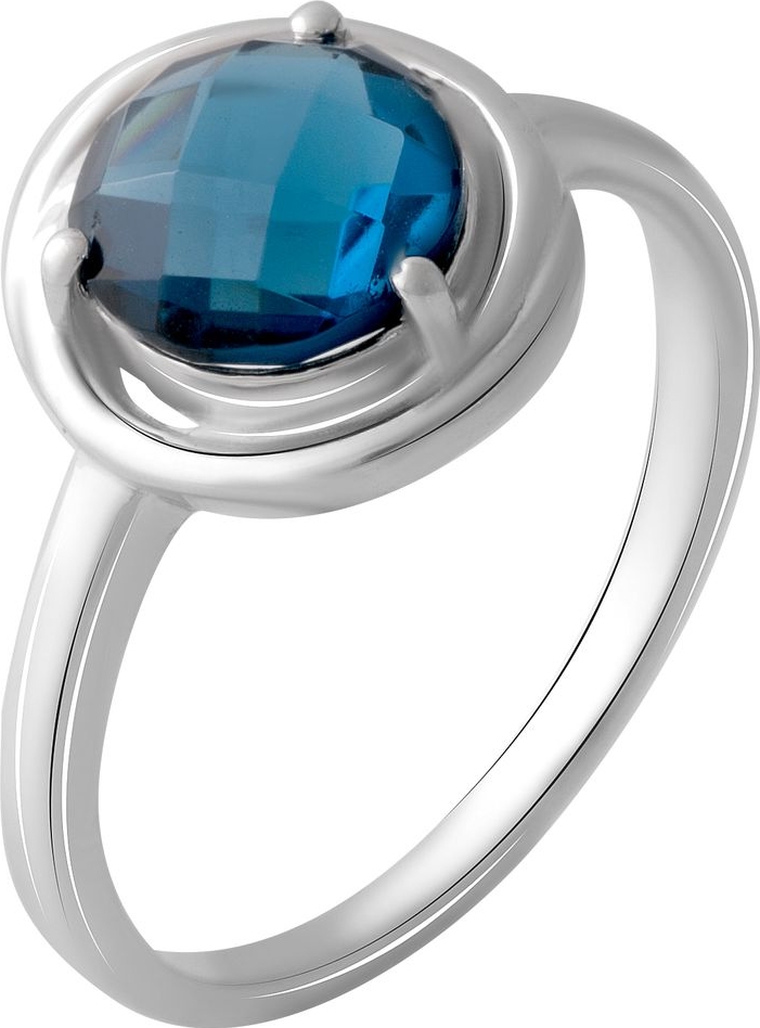 

Серебряное кольцо SilverBreeze с натуральным топазом Лондон Блю 1.525ct 2049043 17.5 размер, 17.5 размер