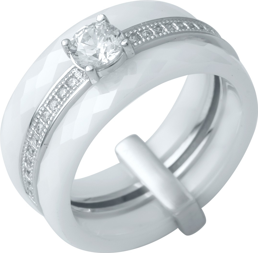 

Серебряное кольцо SilverBreeze с керамикой 0481630 18 размер, 18 размер
