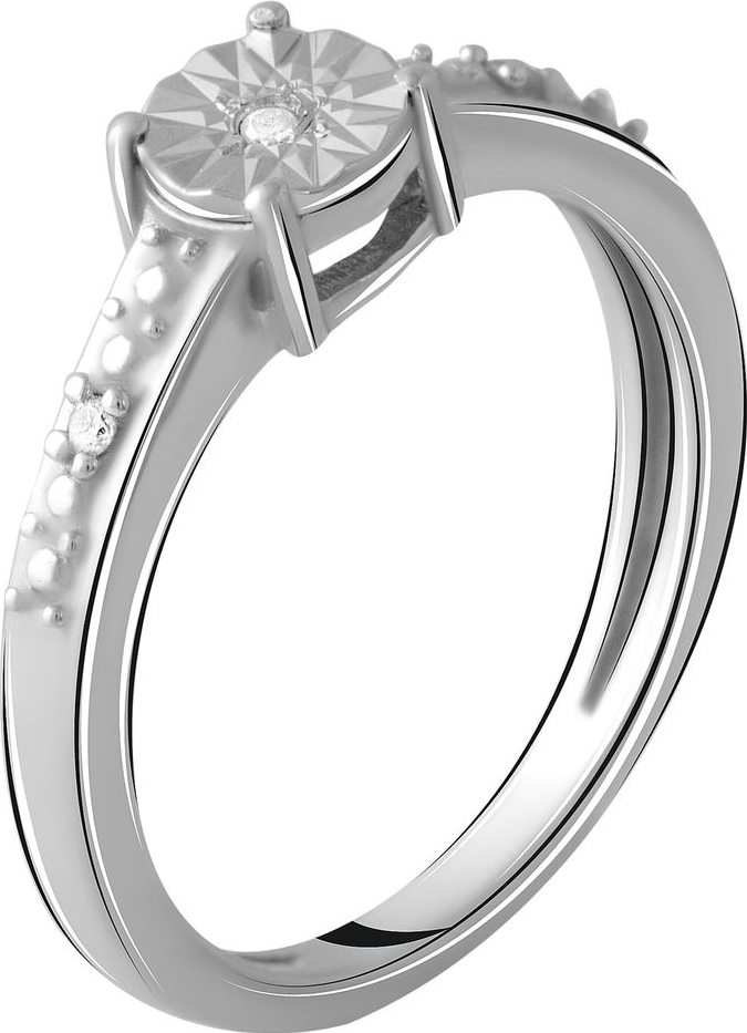 

Серебряное кольцо SilverBreeze с натуральными бриллиантом 0.027ct 2048565 18 размер, 18 размер