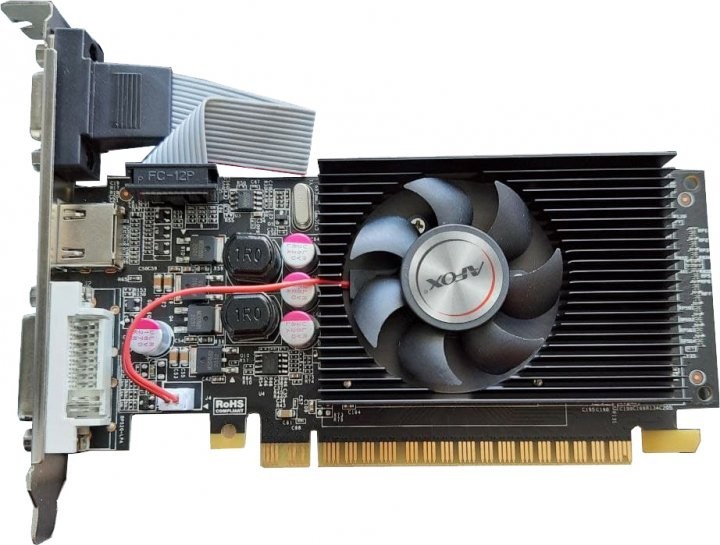 

Видеокарта AFOX, GeForce GT610, 2Gb GDDR3, 64-bit, VGA/DVI/HDMI, 810/1000 MHz, Low Profile (AF610-2048D3L5)