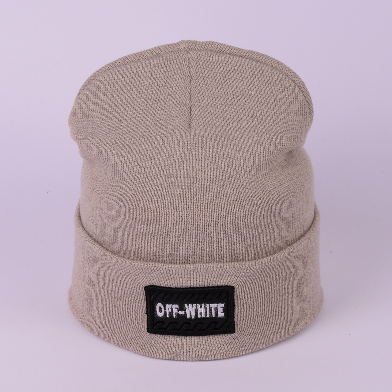 

Шапка унисекс с отворотом Off-White 06-3. Цвет: Бежевый