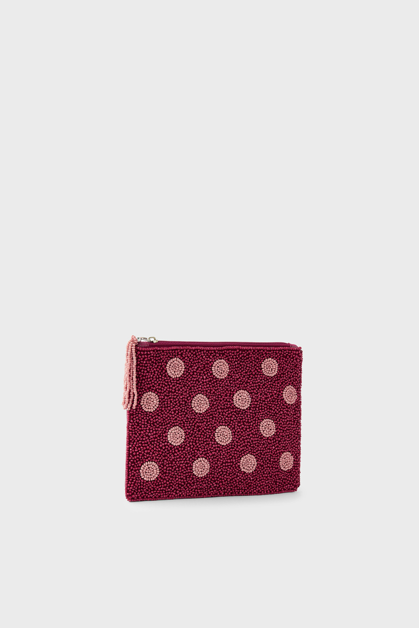 

Женский бордовый кошелек BEADED SPOT POUCH Accessorize OS 189030