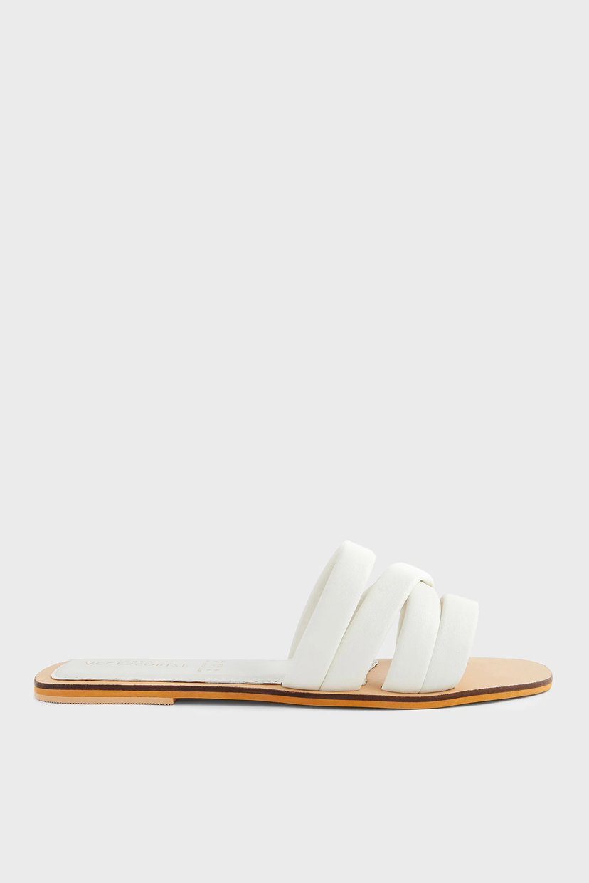 

Женские белые кожаные слайдеры Sophie strappy slide Accessorize 37 195049
