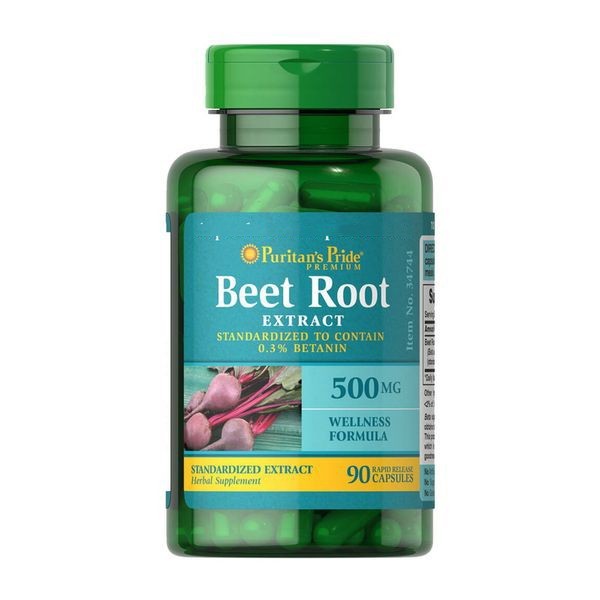 

Экстракт корня свеклы Puritan's Pride Beet Root Extract 500 mg 90 капсул