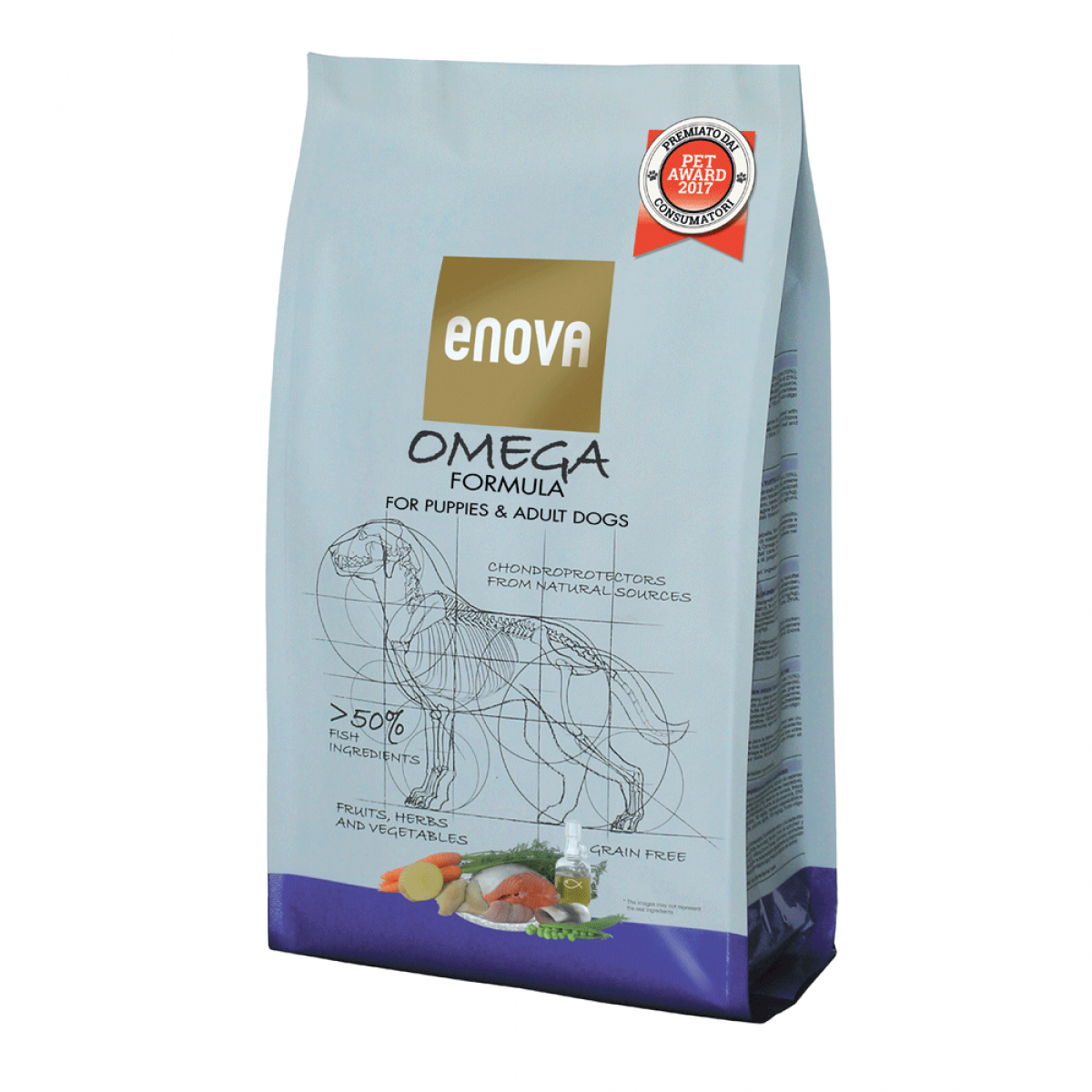 

Сухой корм для взрослых собак всех пород с рыбой ENOVA Omega Formula 2 кг ENOVA BGL-EN-11