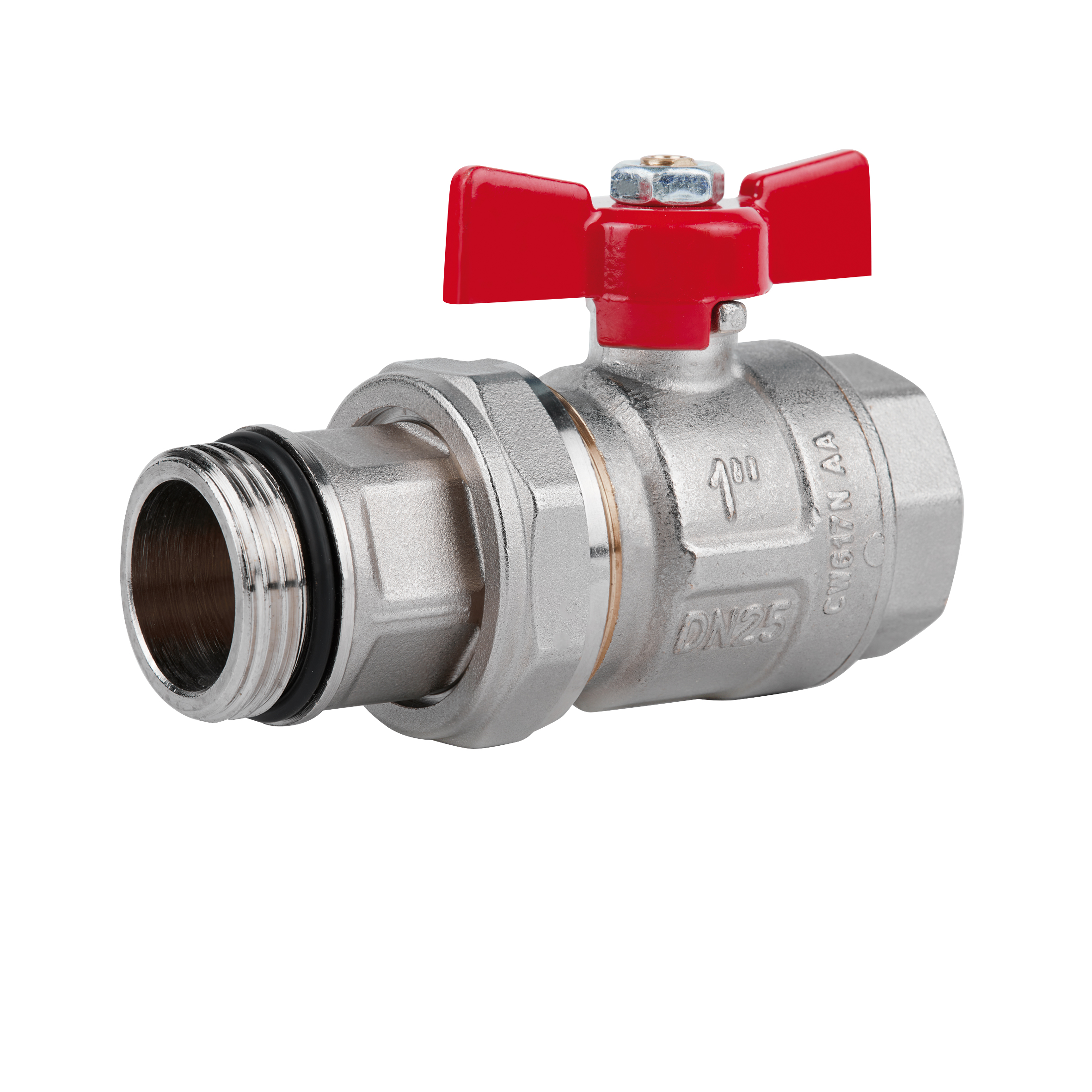 

Кран шаровой "Американка" Icma Red 1" с антипротечкой прямой №215