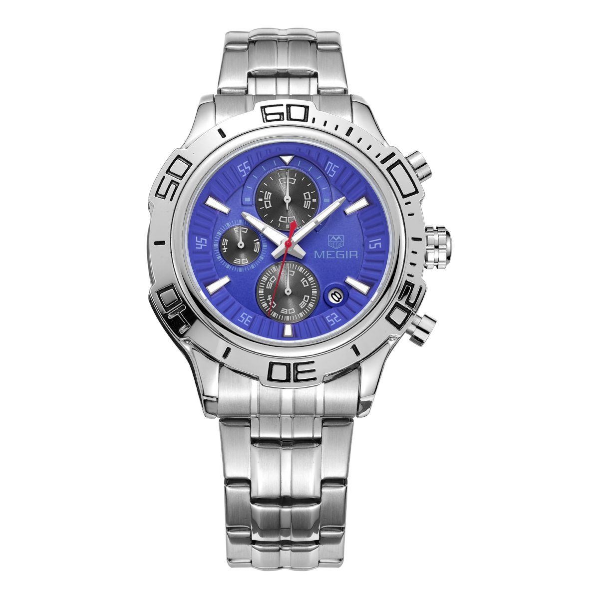 

Часы Megir Silver Blue Silver MG2019 SS (MS2019G-2)