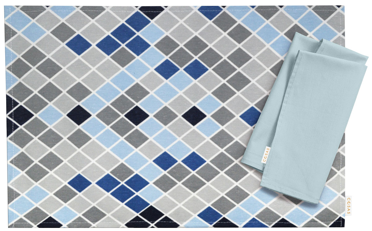 

Салфетки Cosas Rhomb GB Light Blue 30х30 см 2 шт, 30x42 см 2 шт
