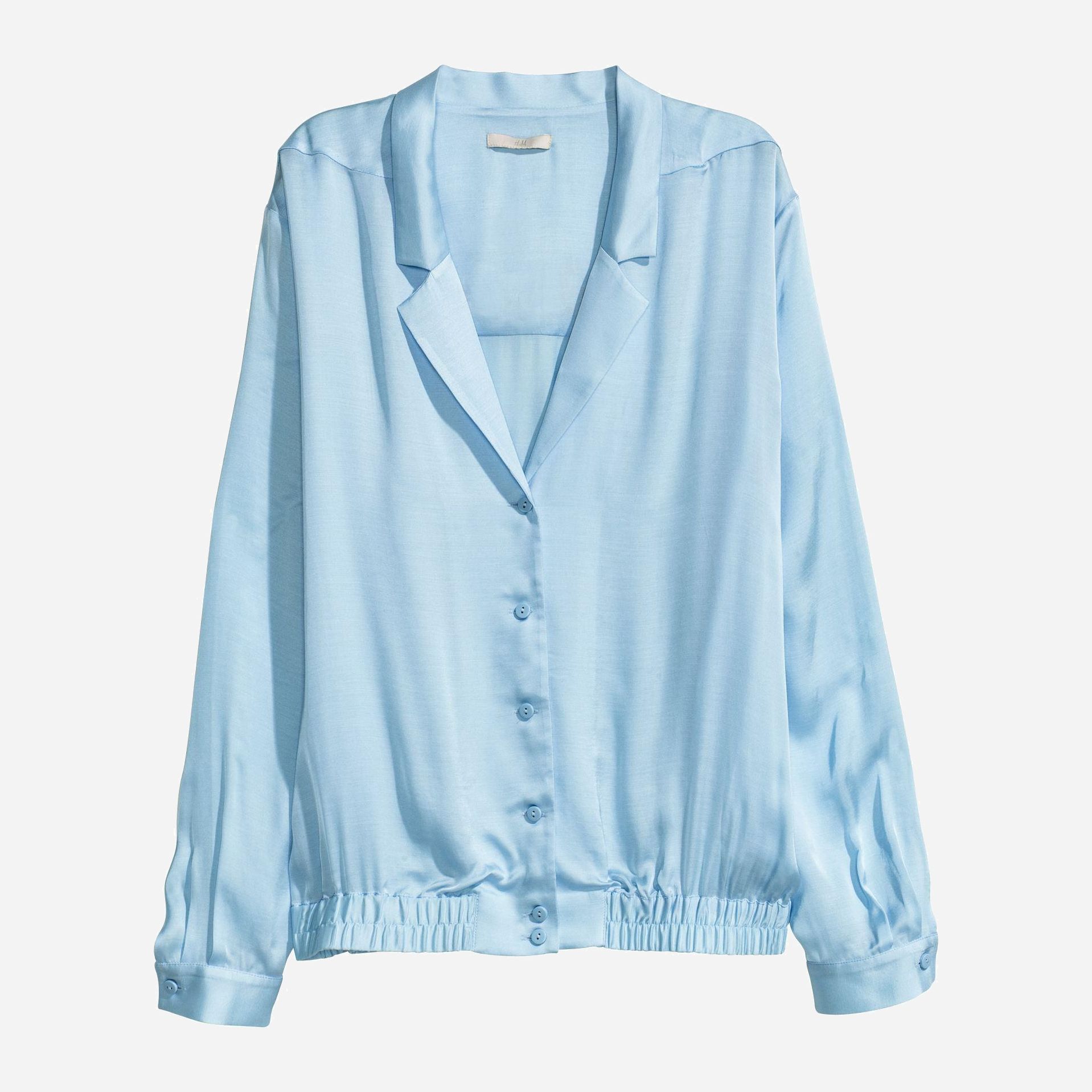 

Блузка H&M XAZ147321ZAGT  Голубая, Блузка H&M XAZ147321ZAGT 38 Голубая