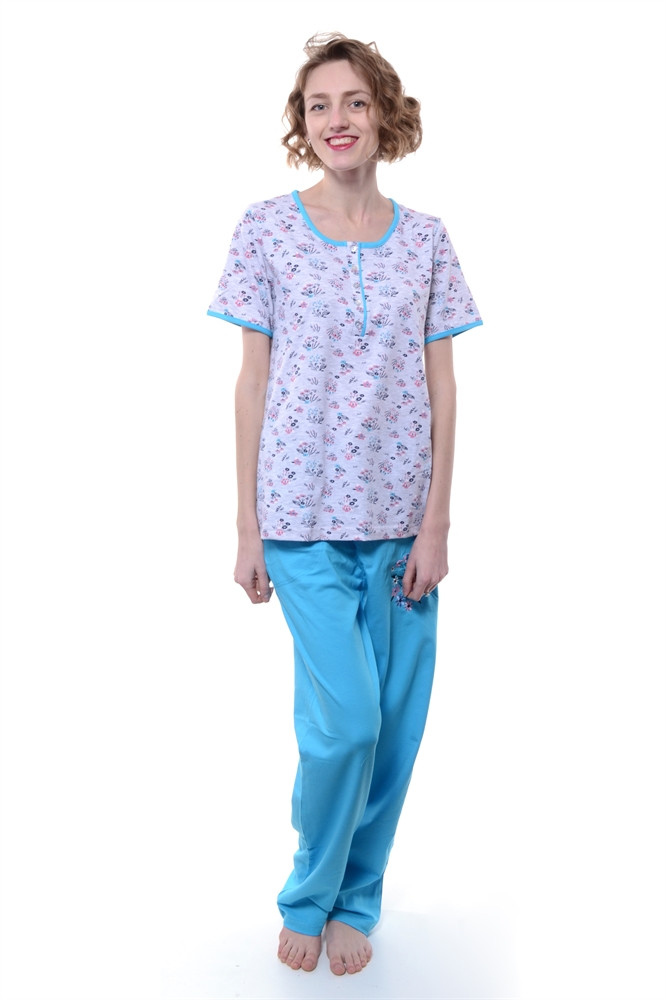 

Пижамы Chiser HR208353b голубой, Пижамы Chiser HR208353b голубой XL