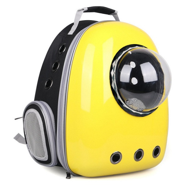 

CosmoPet XL Рюкзак с иллюминатором. Космический рюкзак для кошек и собак. Переноска для животных в самолет Желтый